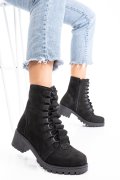 GHETE DAMA PIELE NATURALA INTOARSA NEGRE 1S7782859