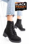 GHETE DAMA PIELE NATURALA INTOARSA NEGRE 1S7782859