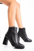 BOTINE FEMEI PIELE NATURALA NEGRE 2S7702827