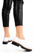 MOCASINI ALBI  PIELE NATURALA 8S77456