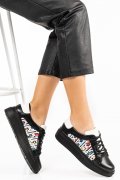 PANTOFI SPORT ALL BLACK PIELE NATURALA 3S77000