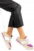 U.S. POLO ASSN, PANTOFI SPORT BEIGE FUCHSIA NOBIW005