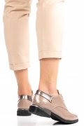 PANTOFI TAUPE PIELE NATURALA LACUITA 2S7712623NPK
