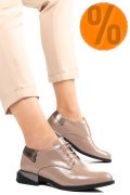PANTOFI TAUPE PIELE NATURALA LACUITA 2S7712623NPK