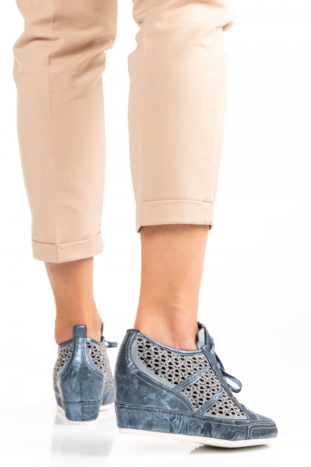 SNEAKERS BLEUMARIN SIDEF PIELE NATURALA QS775902