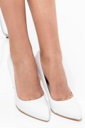 PANTOFI DAMA GUBAN PIELE NATURALA ALBI 1S77206