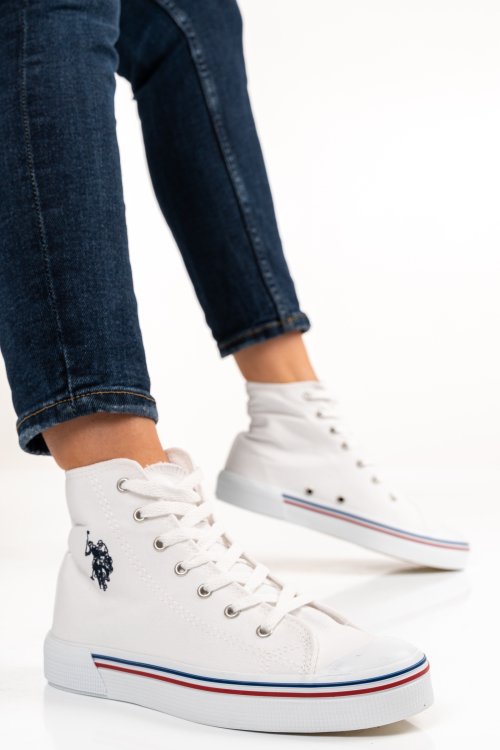 U.s. polo assn, pantofi sport white penelope-high