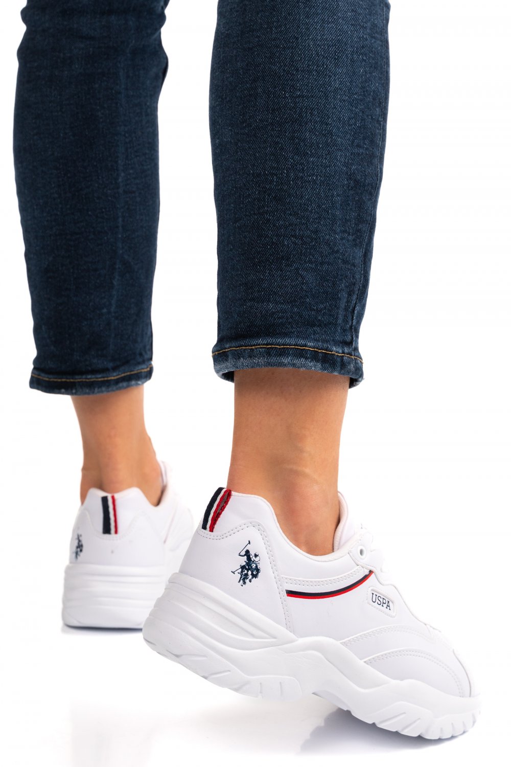 U.S. POLO ASSN, PANTOFI SPORT WHITE TRACEY