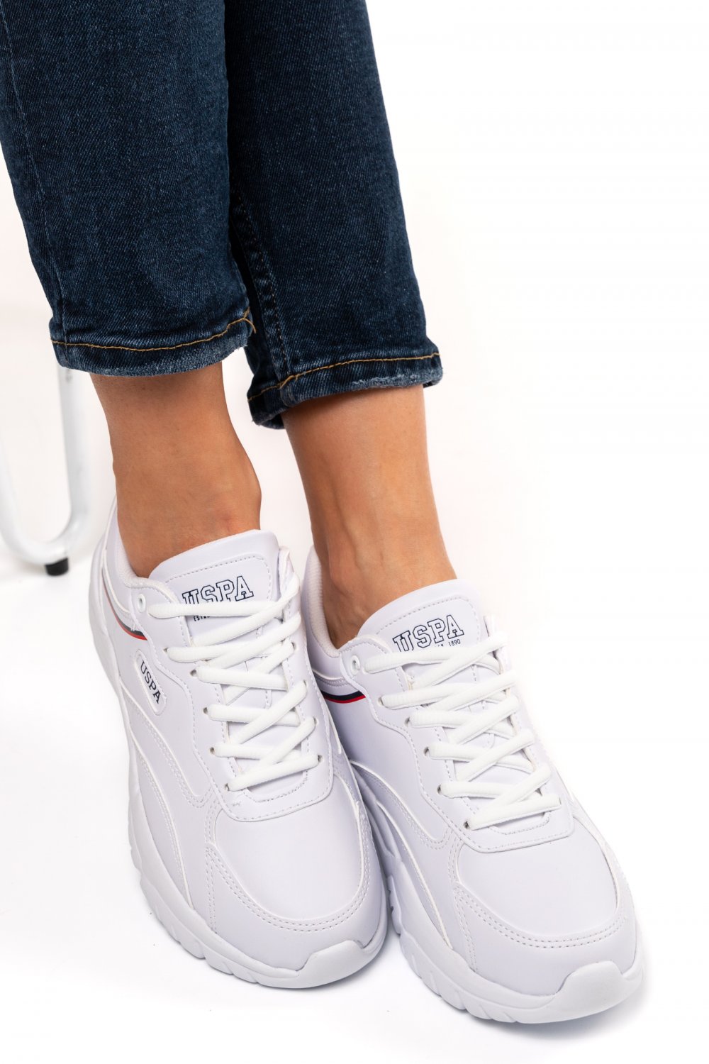 U.S. POLO ASSN, PANTOFI SPORT WHITE TRACEY