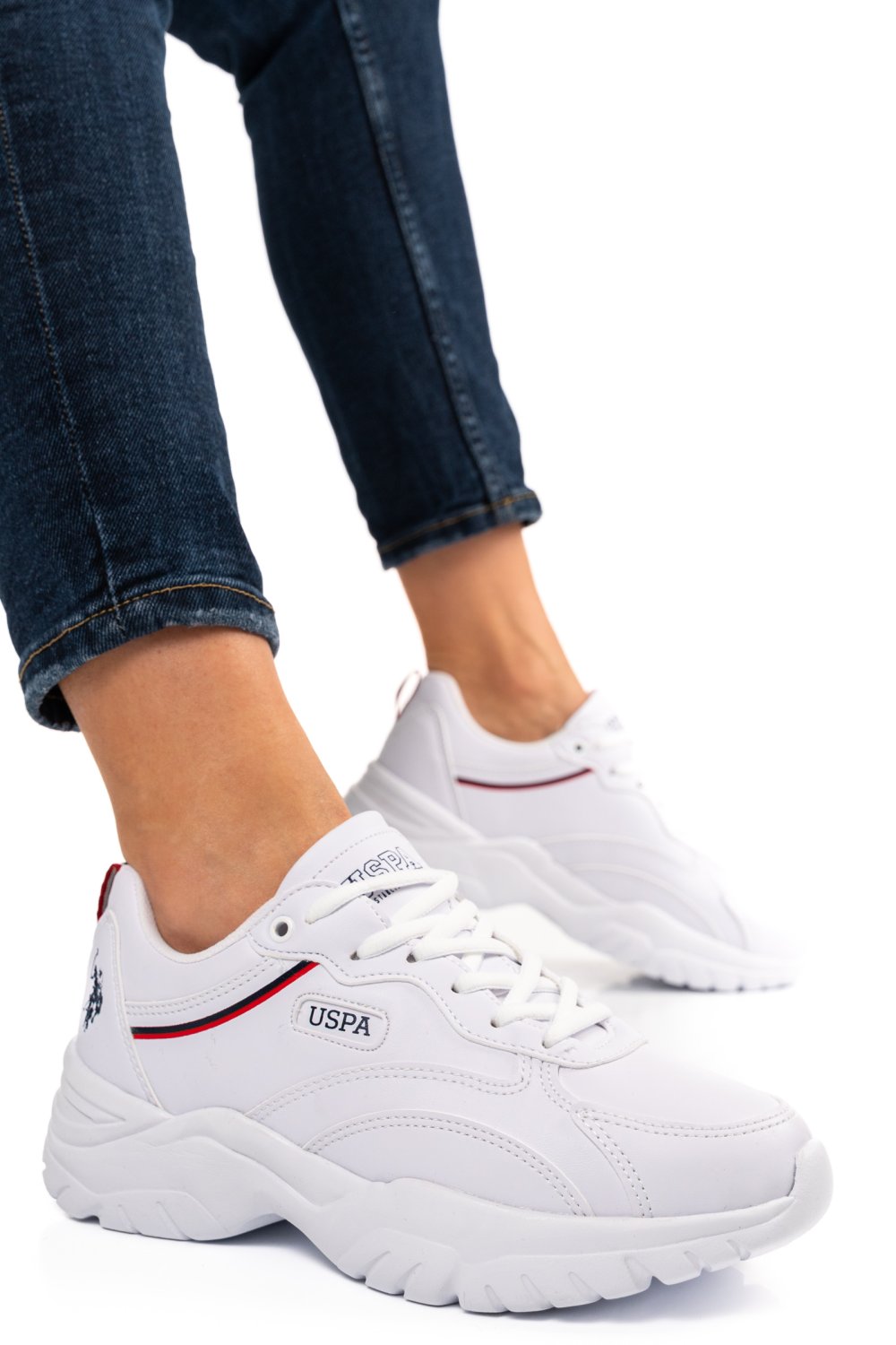 U.S. POLO ASSN, PANTOFI SPORT WHITE TRACEY