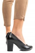 PANTOFI DAMA PIELE NATURALA NEGRI CU TOC 2S77015