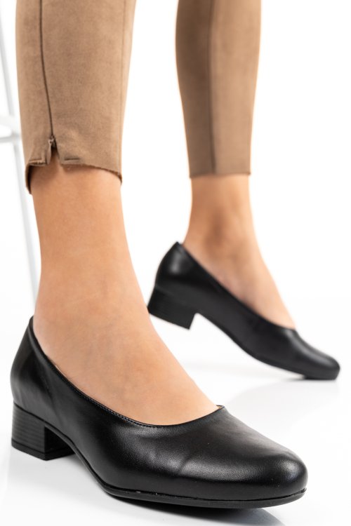 Pantofi dama piele naturala negri 2s77040