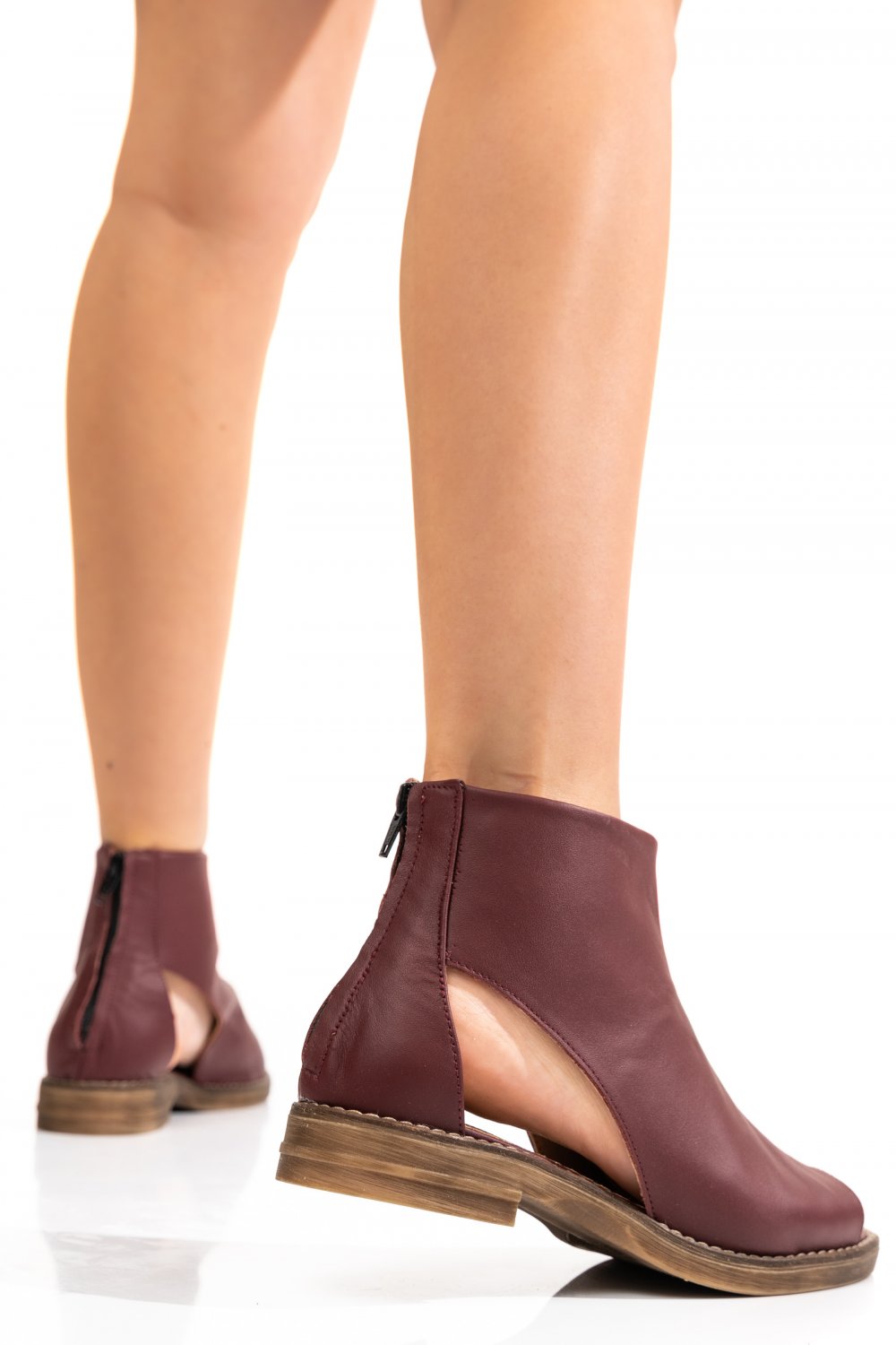 GHETE DAMA PIELE NATURALA BORDO 9S7701