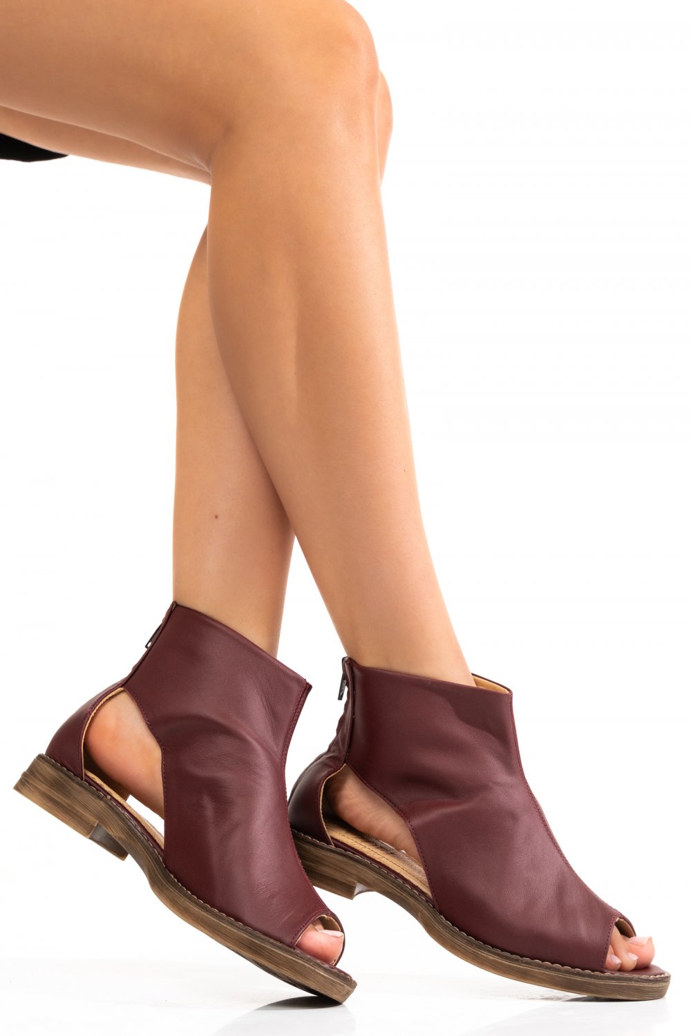GHETE DAMA PIELE NATURALA BORDO 9S7701