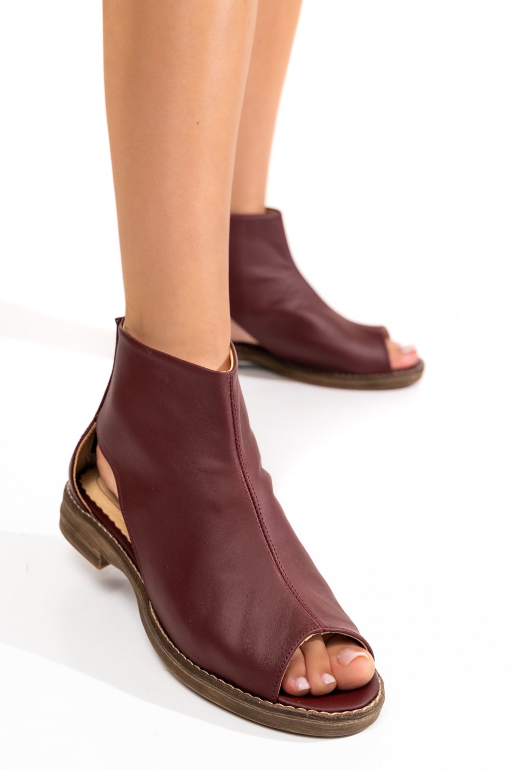 GHETE DAMA PIELE NATURALA BORDO 9S7701