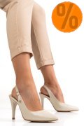 PANTOFI BEJ PIELE NATURALA 1S77909