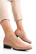 PANTOFI DAMA PIELE NATURALA NUDE TOC MIC 2S77040