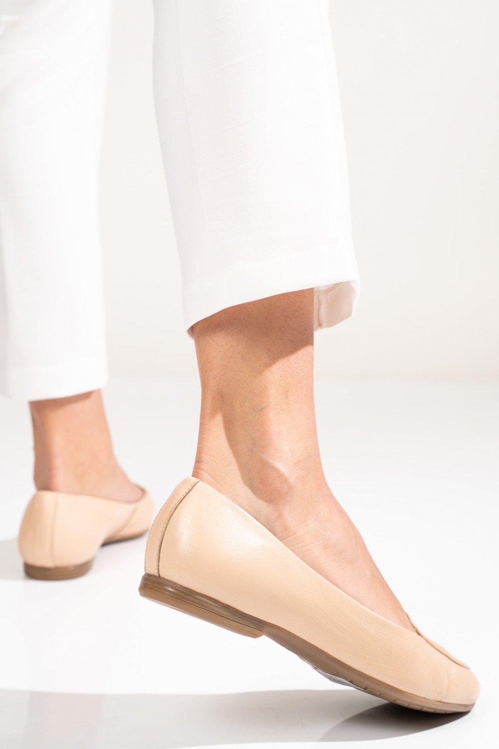 BALERINI BEJ PIELE NATURALA 92D302