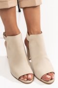 SANDALE BEJ PIELE NATURALA INTOARSA 9S7706