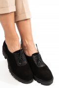 PANTOFI CASUAL DAMA PIELE NATURALA INTOARSA NEGRI 2S77002L