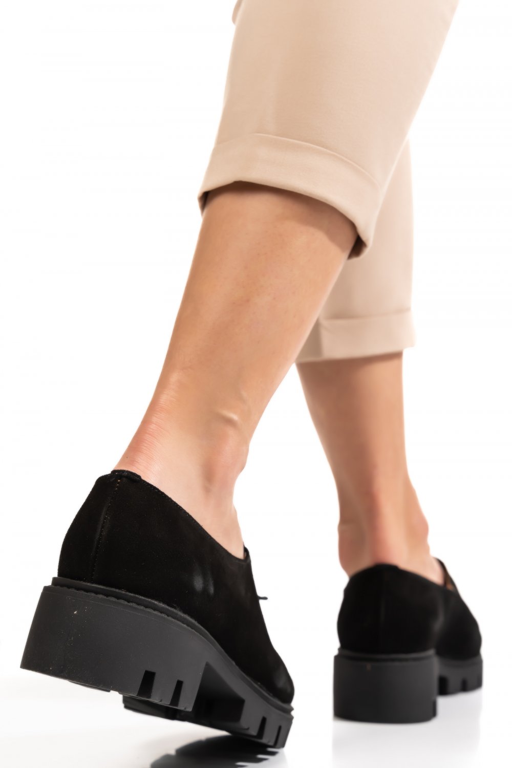 PANTOFI CASUAL DAMA PIELE NATURALA INTOARSA NEGRI 2S77002L