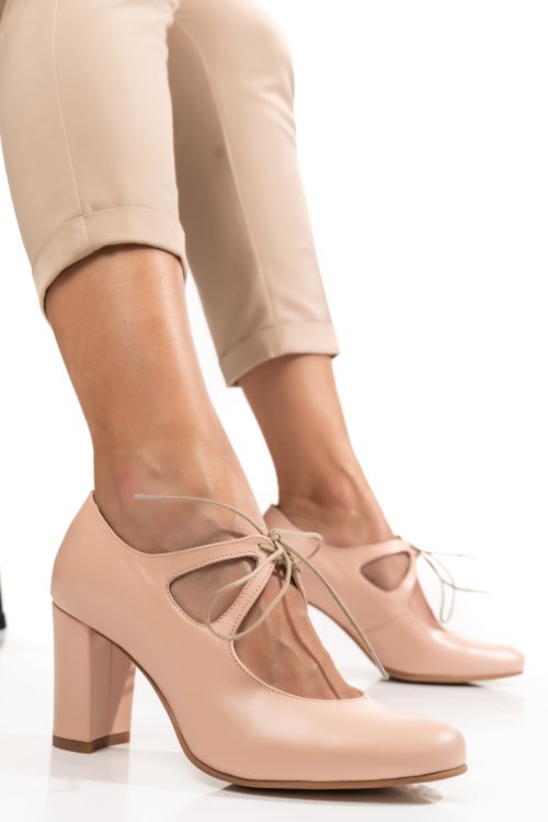 Pantofi  dama piele naturala roz 1s77772