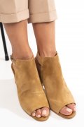 BOTINE DAMA PIELE NATURALA INTOARSA MARO  9S7706