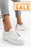 PANTOFI SPORT DAMA PIELE NATURALA ALBI 3S77001