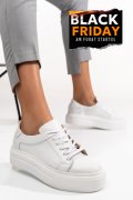PANTOFI SPORT DAMA PIELE NATURALA ALBI 3S77001
