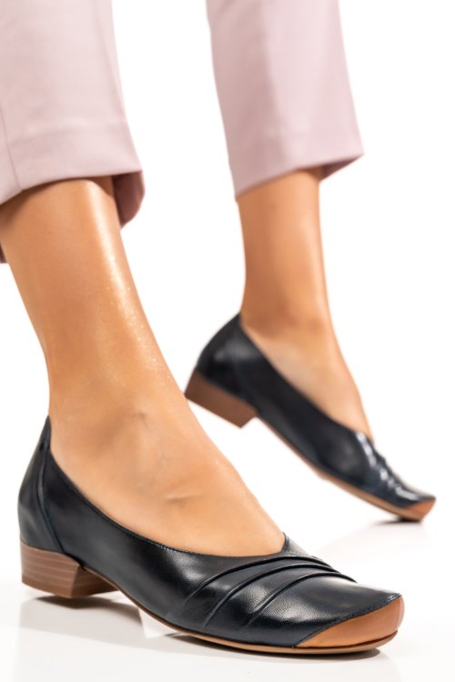 Pantofi bleumarin piele naturala shana