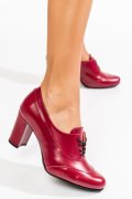 PANTOFI DAMA PIELE NATURALA BORDO 2S7753