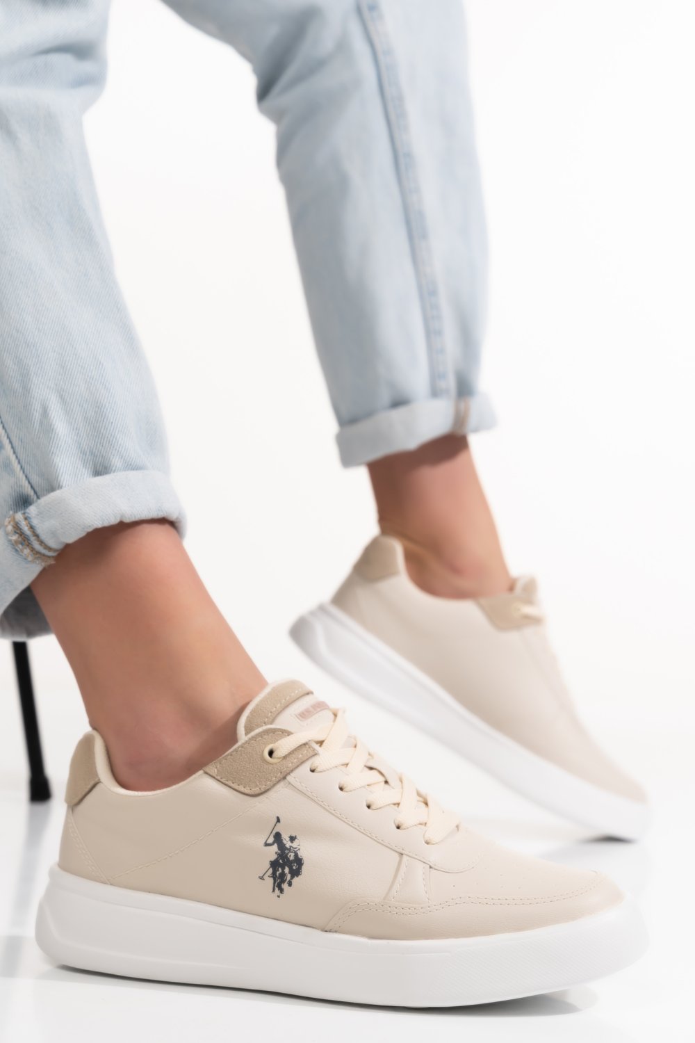 U.S. POLO ASSN, PANTOFI SPORT BEIGE ELTA