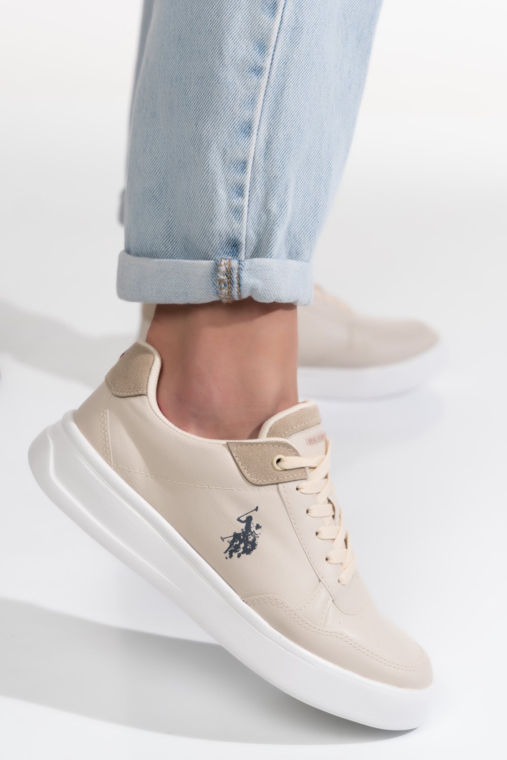U.S. POLO ASSN, PANTOFI SPORT BEIGE ELTA