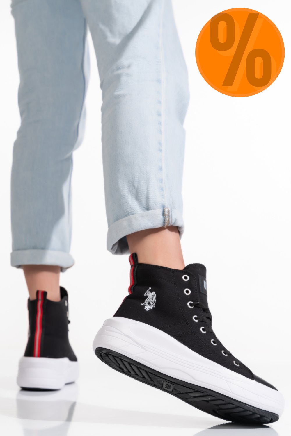 U.S. POLO ASSN, GHETE SPORT BLACK CLEMENTINE