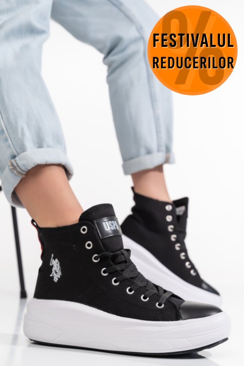 U.s. polo assn, ghete sport black clementine
