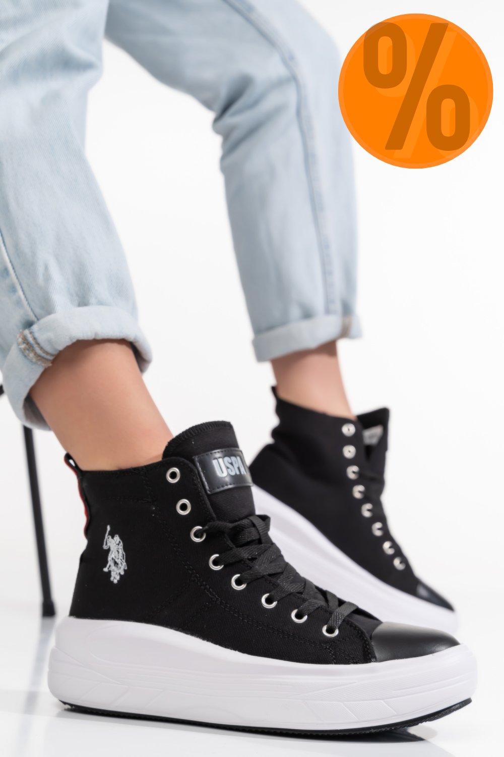 U.S. POLO ASSN, GHETE SPORT BLACK CLEMENTINE