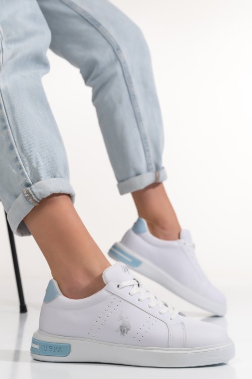 U.s. polo assn, pantofi sport white blue baler