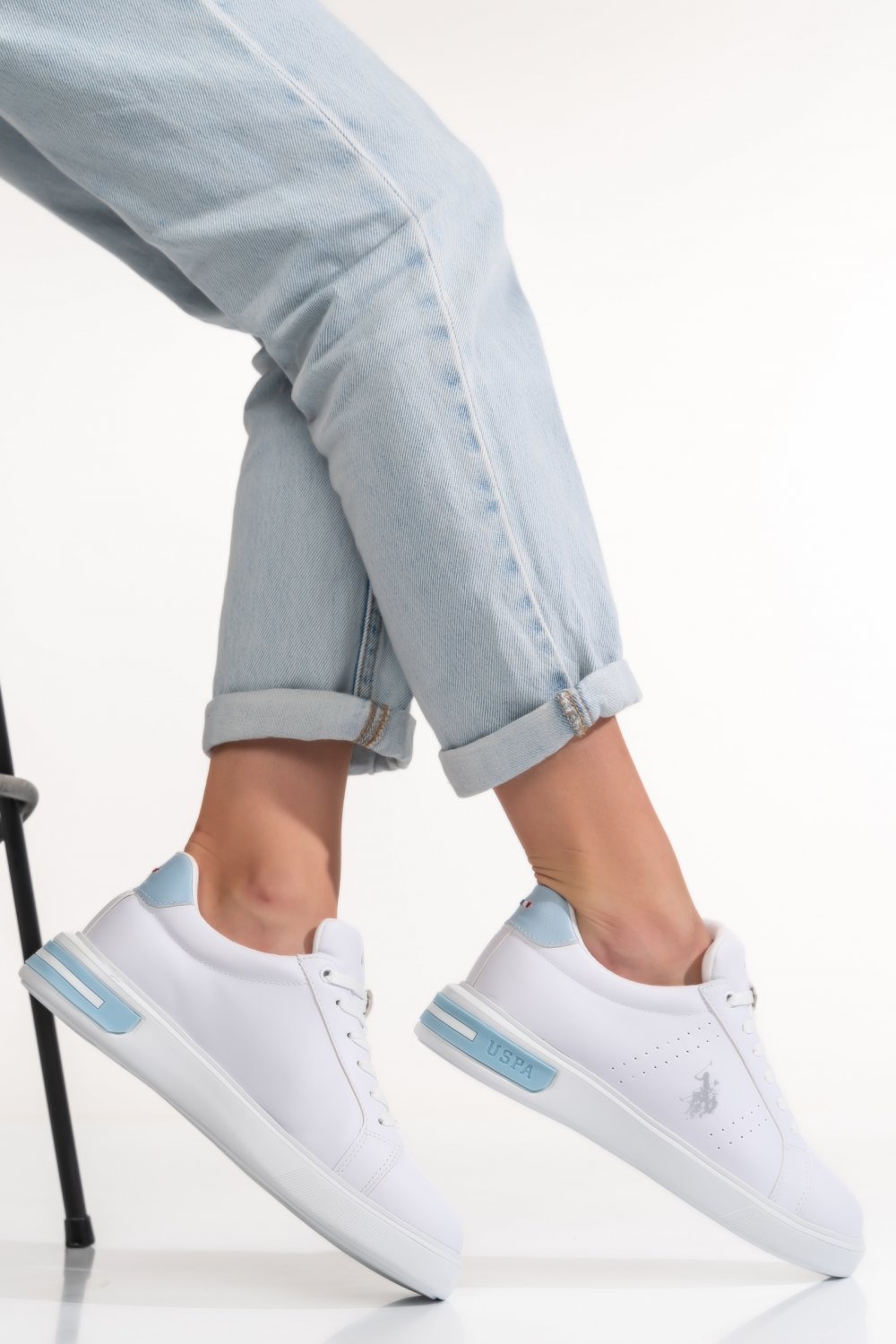 U.S. POLO ASSN, PANTOFI SPORT WHITE BLUE BALER