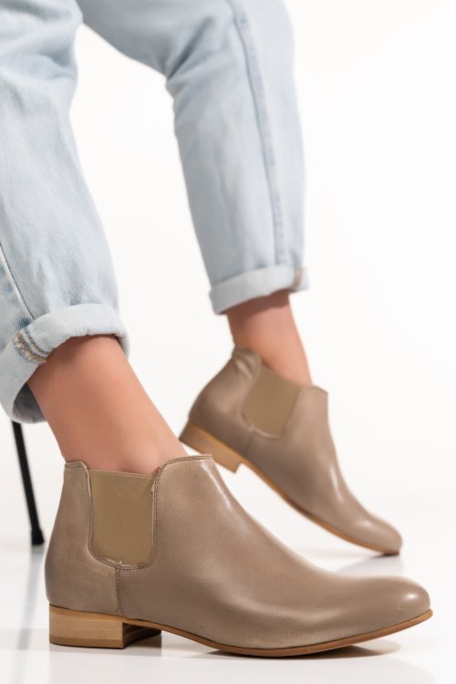 Ghete dama piele naturala taupe 1s77962021