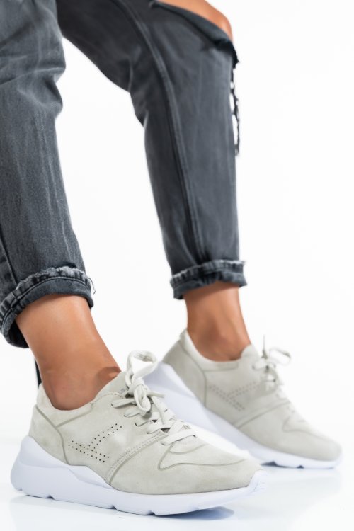 U.s. polo assn, pantofi sport white suede wales