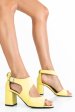 Sandale yellow piele naturala 1s77666
