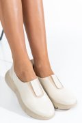 PANTOFI SPORT BEIGE FEMEI PIELE NATURALA 2002L