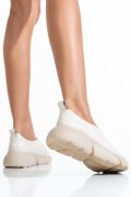PANTOFI SPORT BEIGE FEMEI PIELE NATURALA 2002L