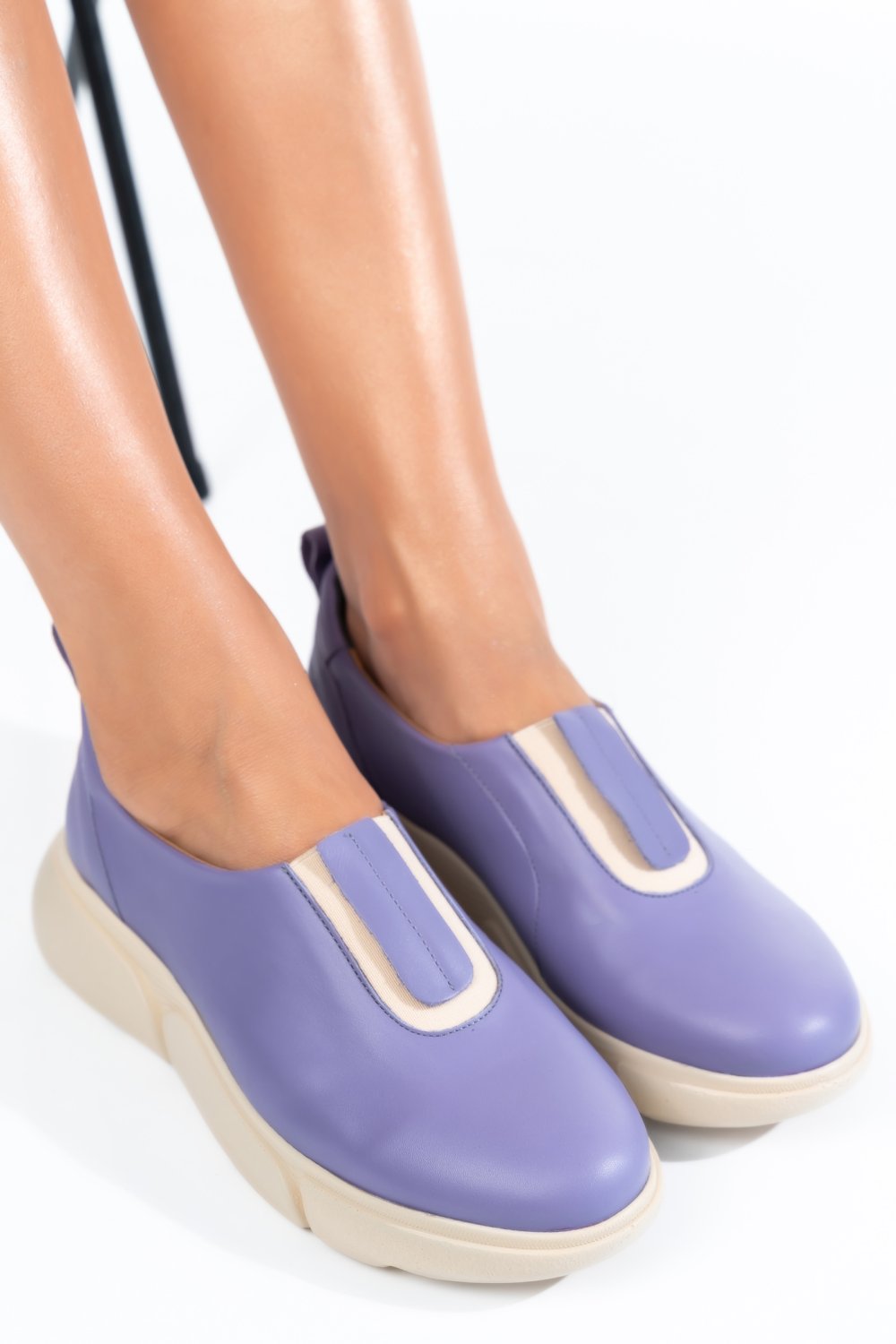 PANTOFI SPORT DAMA PIELE NATURALA MOV 2002L