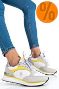 U.S. POLO ASSN, PANTOFI SPORT WHITE YELLOW  FEY005