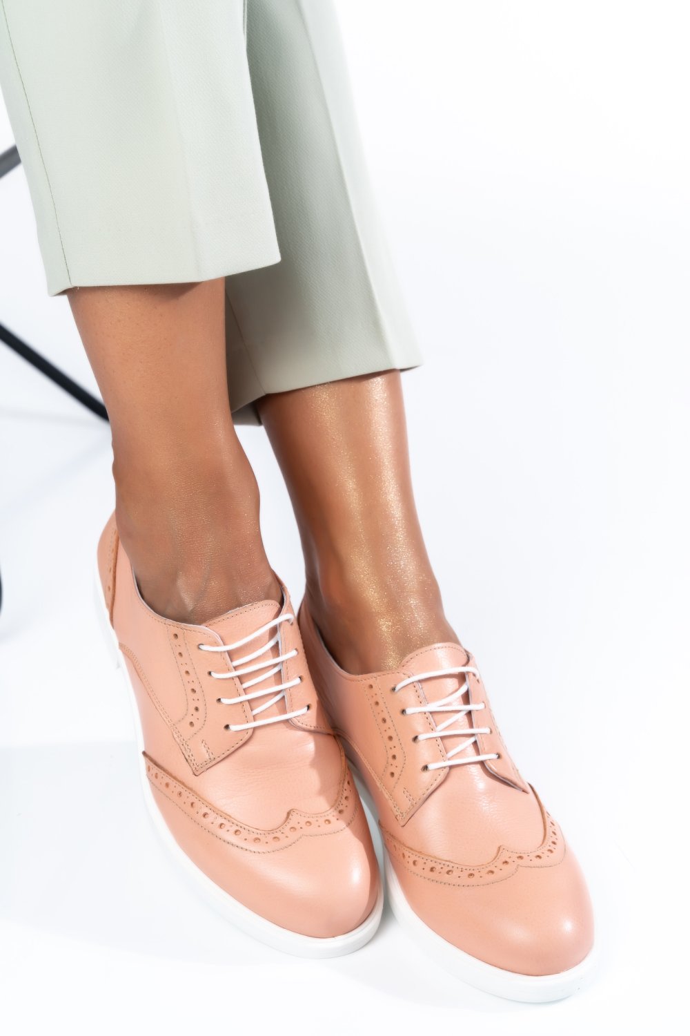 PANTOFI CASUAL FEMEI PIELE NATURALA ROZ 2SP11698NP