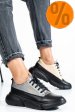 Pantofi sport negri piele naturala 2s7711608np-hor