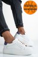 Pantofi sport dama piele naturala alb mov 3s77001