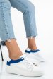Pantofi sport femei piele naturala alb albastru 3s77000