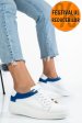Pantofi sport femei piele naturala alb albastru 3s77000